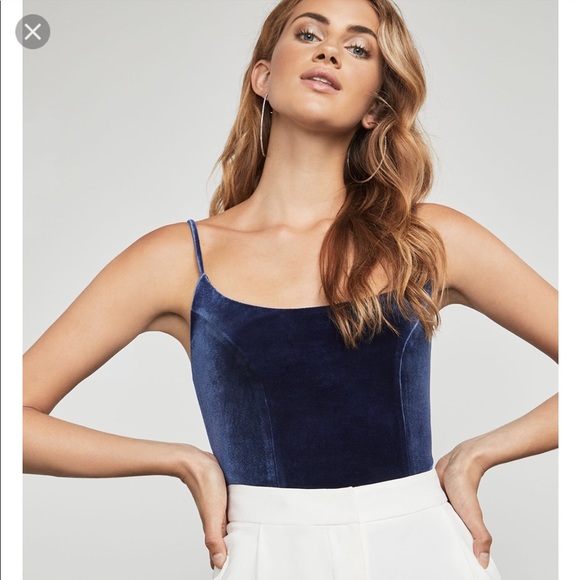 Velvet BCBG MAXARIA dark navy size large bodysuit - Picture 2 of 3